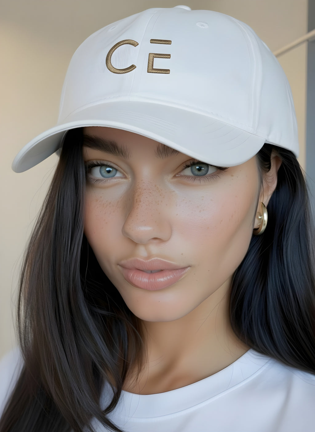 White on Beige