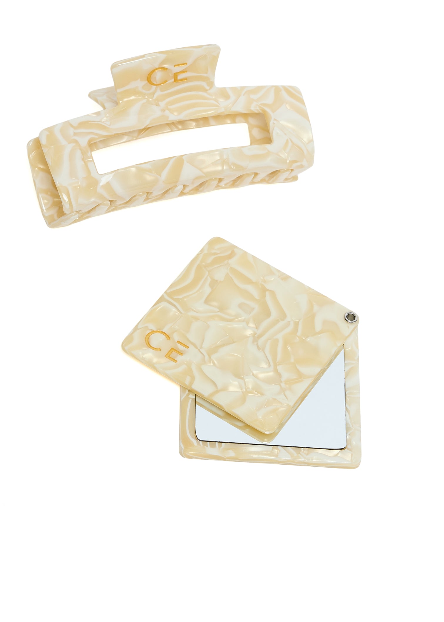 Sand Colour Clip & Mirror