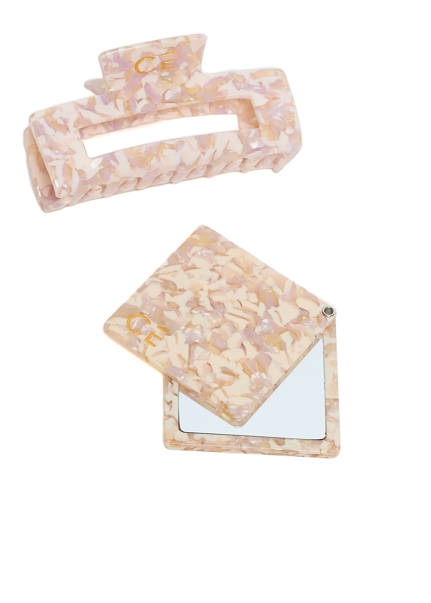 White Clip & White Mirror